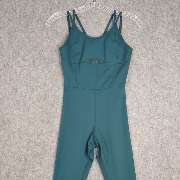 Love Soft Jumpsuit Womens Sz XS Green Yoga Athletic Move Stretch Poly Spandex - Picture 3 of 10